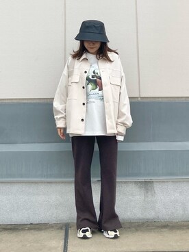 「JUNRED（ジュンレッド）のアイテム（帽子）」を使った、tomoさん（レディース・152cm）の春コーディネート