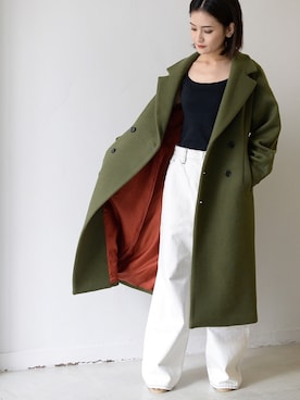 「BELPER（ベルパー）のアイテム（ジャケット/アウター）」を使った、mariさん（レディース・154cm）の秋コーディネート