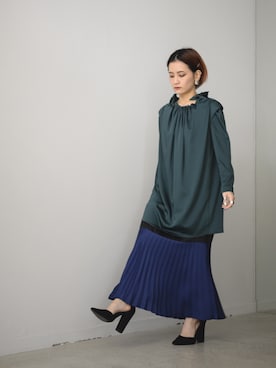 「TOGA PULLA（トーガ　プルラ）のアイテム（ワンピース/ドレス）」を使った、mariさん（レディース・154cm）の冬コーディネート
