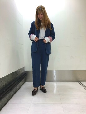 「WA ORiental TRaffic（ダブルエーオリエンタルトラフィック）の★ビットスクエアローファー★2114（ローファー）」を使った、ORientalTRafficルミネ横浜さん（レディース・160cm）の春コーディネート