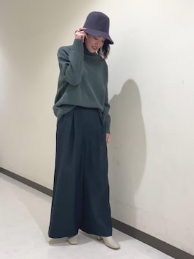 「united arrows」｜「アイテム（キャップ）」を使った、Tanuma Lisaさん（レディース・165cm）の冬コーディネート