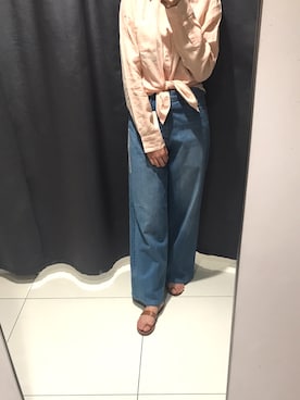「PULL&BEAR（プルアンドベア）のアイテム（サンダル）」を使った、少女是朵蘑菇Cさん（レディース・160cm）の夏コーディネート
