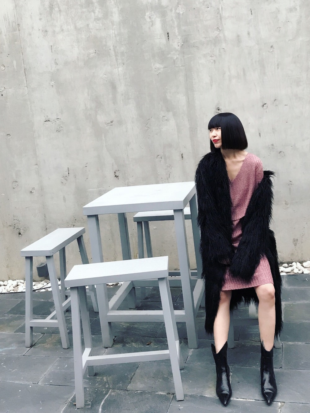「秋のコーデ、カジュアルコーデ、ラクチンコーデ、黒、C/MEO COLLECTIVE、ZARA」｜「C/MEO COLLECTIVEのアイテム（ピーコート、ブラック系）」を使った、weiさん（レディース・168cm）の秋コーディネートの1枚目の写真