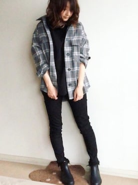 「秋のマイ旬スタイル」｜「アイテム（レインシューズ）」を使った、こっつんこーでさん（レディース・161cm）の秋コーディネート