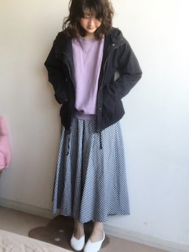 「Color（カラー）のアイテム」を使った、こっつんこーでさん（レディース・161cm）の春コーディネート