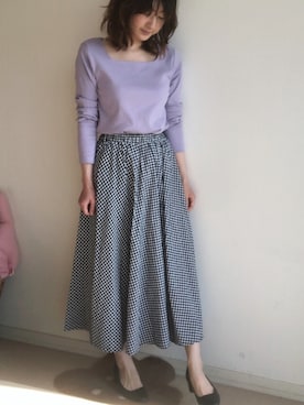 「Color（カラー）のアイテム」を使った、こっつんこーでさん（レディース・161cm）の春コーディネート