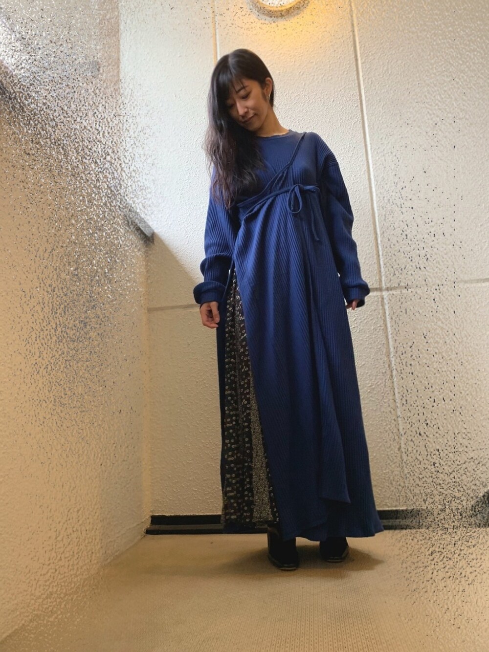 「デート、ワンピース、アーバンリサーチ、ベースレンジ、キレイめ」｜「URBAN RESEARCHのアイテム（スカート、その他）」を使った、3103さん（レディース・157cm）の春コーディネートの1枚目の写真