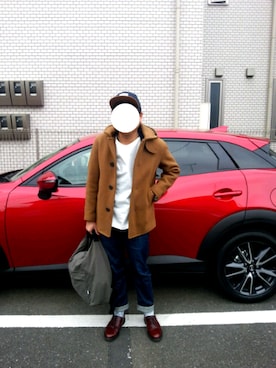 「アイテム（バックパック/リュック、シルバー系）」を使った、たけ26さん（メンズ・175cm）の冬コーディネート