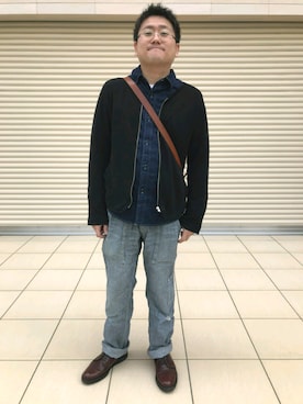 「N.HOOLYWOOD（N.ハリウッド）のアイテム（カーディガン/ボレロ）」を使った、たけ26さん（メンズ・175cm）の春コーディネート