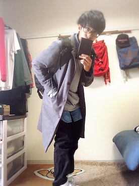 「LEE」｜「アイテム（トレンチコート）」を使った、.toshiki.さん（メンズ・169cm）の春コーディネート