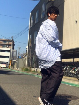 「Eddie Bauer（エディーバウアー）のアイテム（トップス）」を使った、.toshiki.さん（メンズ・169cm・20代）の春コーディネート