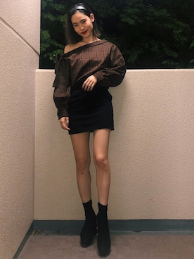 本庄　彩葵さん（レディース・164cm）の春コーディネート
