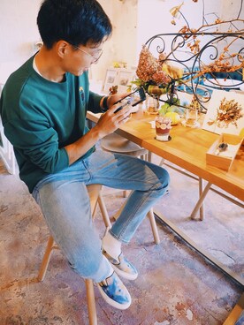 「アイテム（スリッポン）」を使った、Ｓhotaさん（メンズ・182cm・20代）の秋コーディネート