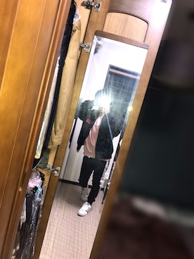 「FILA」｜「アイテム（MA-1）」を使った、NABEさん（メンズ・164cm）の春コーディネート