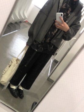 「HARE（ハレ）のアイテム（ノーカラージャケット）」を使った、亡骸のピーナッツ(備忘録)さん（メンズ・167cm）の春コーディネート
