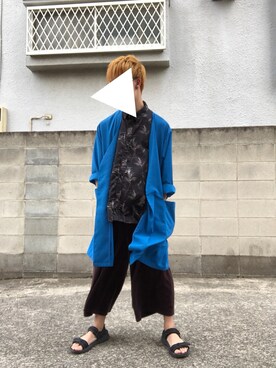 「HARE（ハレ）のアイテム（その他アウター）」を使った、亡骸のピーナッツ(備忘録)さん（メンズ・167cm）の春コーディネート