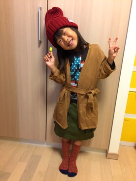 MahoKona♡mamaさん（キッズ・100cm）の秋コーディネート