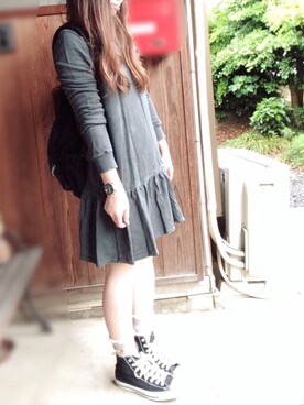 「ボーダーソックス」｜「アイテム（腕時計）」を使った、☆kiraky☆さん（レディース・156cm）の春コーディネート