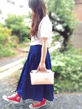 「SEA（シー）のカゴバッグS（かごバッグ）」を使った、☆kiraky☆さん（レディース・156cm）の夏コーディネート