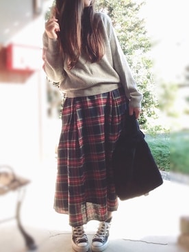 「タータンチェック」｜☆kiraky☆さん（レディース・156cm）の秋コーディネート