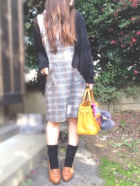 「レトロワンピース」｜「アイテム（その他）」を使った、☆kiraky☆さん（レディース・156cm）の秋コーディネート