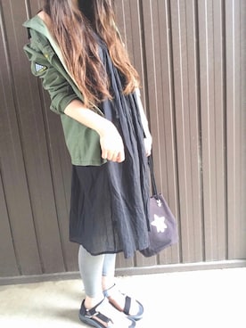「ワッペン」｜「アイテム（その他）」を使った、☆kiraky☆さん（レディース・156cm）の春コーディネート