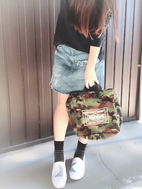 「ボーダーソックス」｜「アイテム（スリッポン）」を使った、☆kiraky☆さん（レディース・156cm）の秋コーディネート