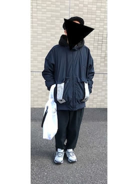 「BEAMS」｜「アイテム（ナイロンジャケット）」を使った、スーさん（メンズ・173cm）の冬コーディネート
