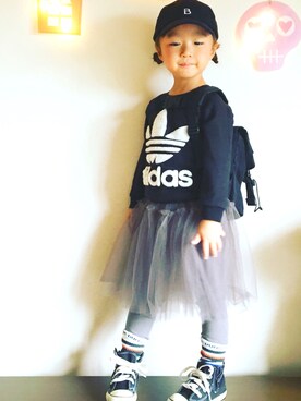 「アイテム（スカート）」を使った、*𝙰𝙽𝚂_𝙼𝙴*さん（キッズ・100cm）の秋コーディネート