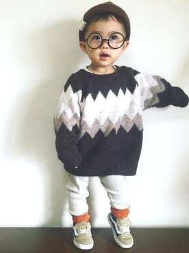 *𝙰𝙽𝚂_𝙼𝙴*さん（キッズ・80cm）の冬コーディネート