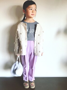 「アイテム（モカシン/デッキシューズ）」を使った、*𝙰𝙽𝚂_𝙼𝙴*さん（キッズ・110cm）の冬コーディネート
