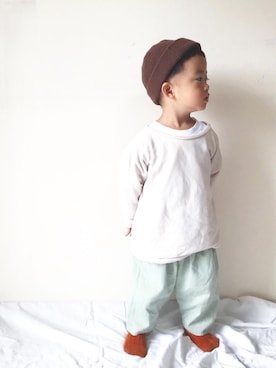 「アイテム（スウェット）」を使った、*𝙰𝙽𝚂_𝙼𝙴*さん（キッズ・90cm）の秋コーディネート