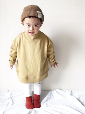 「アイテム（スウェット）」を使った、*𝙰𝙽𝚂_𝙼𝙴*さん（キッズ・90cm）の秋コーディネート