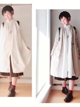 「pas de calais（パドカレ）のアイテム（ジャケット/アウター）」を使った、tomotomoさん（レディース・168cm）の春コーディネート