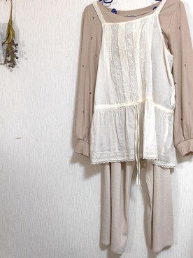 「レイヤードstyle」｜「アイテム（キャミソール）」を使った、Iさん（レディース・156cm）の冬コーディネート