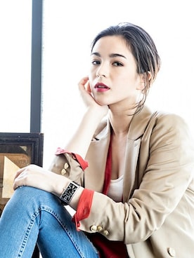 「メンズライクコーデ」｜「アイテム（腕時計）」を使った、TISSOT（ティソ）さん（レディース・165cm）の春コーディネート