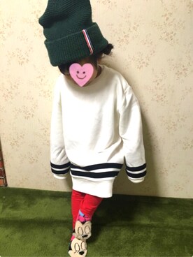 「保育園着」｜Nagimonさん（キッズ・90cm）の冬コーディネート