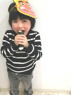 「節分」｜「アイテム（財布/小物）」を使った、あおいさん（キッズ・110cm）の冬コーディネート