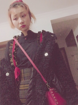 「幻店のアイテム（スカート、その他）」を使った、SpookyBoboさん（レディース・168cm）の冬コーディネート