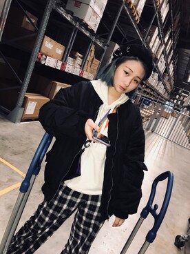 「taobaoのアイテム（パンツ、その他）」を使った、SpookyBoboさん（レディース・168cm）の春コーディネート