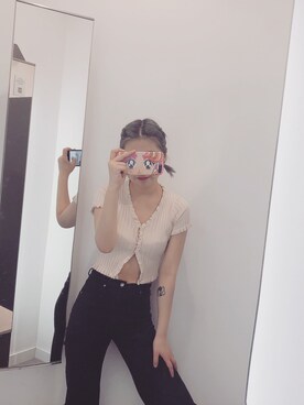 「UNIF（ユニフ）のアイテム（トップス、ベージュ系）」を使った、SpookyBoboさん（レディース・168cm）の春コーディネート