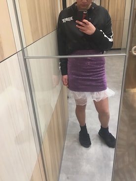 「グリッター」｜「アイテム（ブルゾン）」を使った、aさん（レディース・165cm）の冬コーディネート