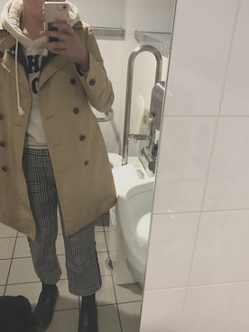 「FOREVER 21」｜「アイテム（ライダースジャケット）」を使った、aさん（レディース・165cm）の冬コーディネート