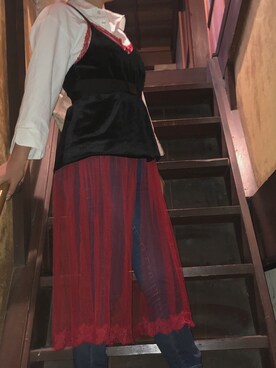 「レイヤードstyle」｜「アイテム（キャミソール）」を使った、aさん（レディース・165cm）の春コーディネート