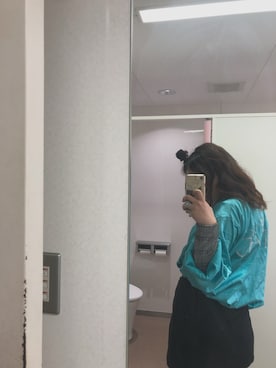 「ラップスカート」｜「アイテム（その他アウター）」を使った、aさん（レディース・165cm）の春コーディネート