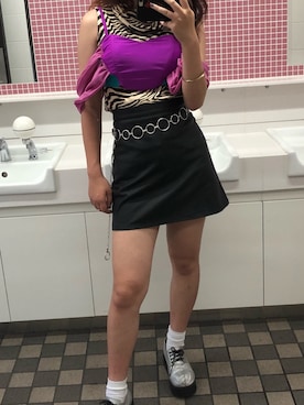 「レザー」｜「アイテム（水着）」を使った、aさん（レディース・165cm）の夏コーディネート