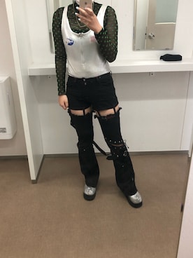 「MISBHV（ミスビヘイブ）のアイテム」を使った、aさん（レディース・165cm）の夏コーディネート