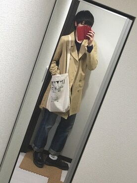 「URBAN RESEARCH（アーバンリサーチ）のアイテム（トレンチコート）」を使った、docobさん（メンズ・175cm）の春コーディネート