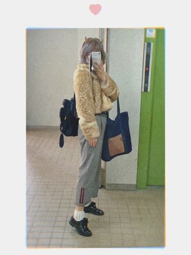 「LIZ LISA（リズリサ）のアイテム（ブルゾン）」を使った、Jellyさん（レディース・163cm）の冬コーディネート