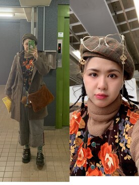 「アイテム（スーツセット、その他）」を使った、Jellyさん（レディース・163cm）の冬コーディネート
